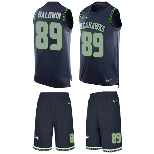 Nike Seahawks #89 Doug Baldwin Steel Blue Team Color Men's Stitched NFL Limited Tank Top Suit Jersey